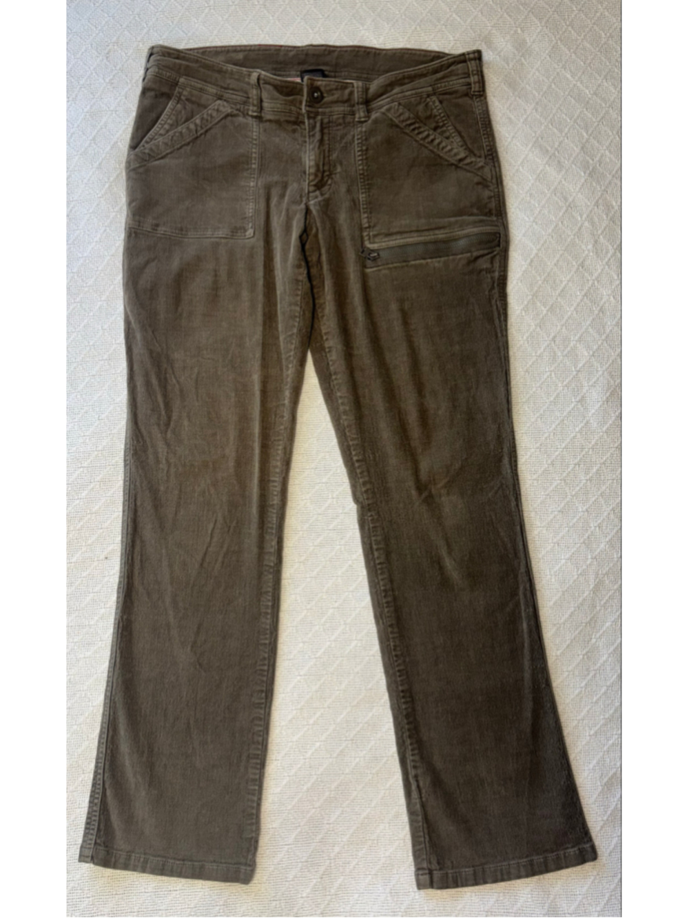 The North Face Corduroy Utility Cargo Hiking Pants Taupe Size 8 GUC